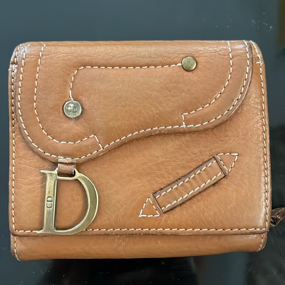 Dior Saddle Brown Leather Wallet